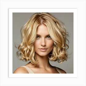 Blond Hair Female Blonde Light Golden Color Style Hairstyle Beauty Tresses Locks Mane S (2) Art Print