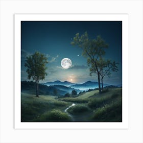 Full Moon In The Sky Art Print