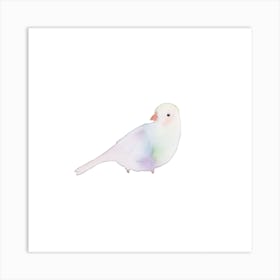Blushing Bird Opal Square Art Print