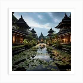 Buddhist Temple In Bali Art Print