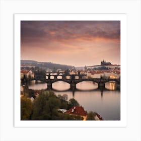 Charles Bridge In Prague Art Print