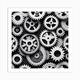 Gears Background 5 Art Print