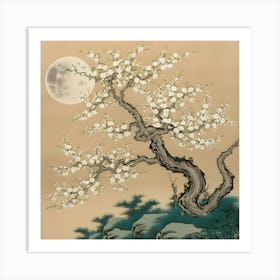 Asian Cherry Blossom Tree 2 Art Print