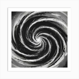 Black and White Abstract Art 76 Art Print