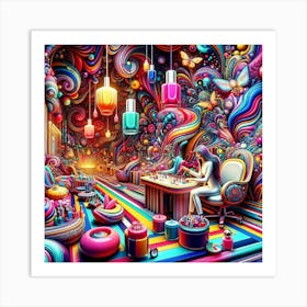 Psychedelic Salon Art Print