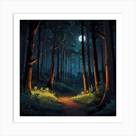 Nocturnal Forest Art Print