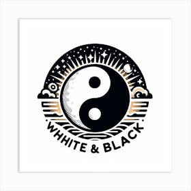 White & Black 5 Art Print