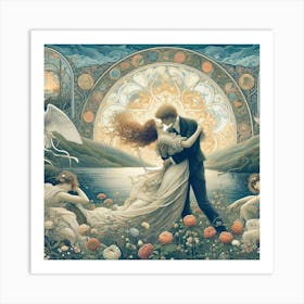 'The Bride And Groom' Art Print