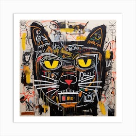 Cat With Yellow Eyes Art Print