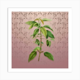 Vintage Chilean Wineberry Botanical on Dusty Pink Pattern n.2565 Art Print