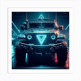 Futuristic Supersonic Jeep Art Print