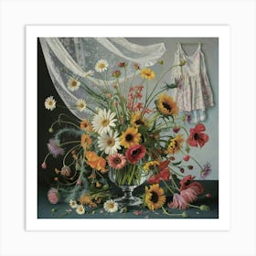 A Stunning Illustration Of A Floral Still Life Fea Aavgwpest Il2zbhrh1xia Eqdhg2foqqozofq K6diqq Art Print