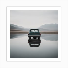 Car In Water Art Print