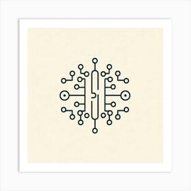 Circuit Board Logo Art Print