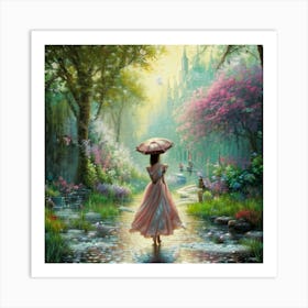 Girl In A Dress Art Print