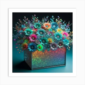 Colorful Flowers In A Box Art Print
