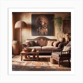 Boho Living Room Art Print