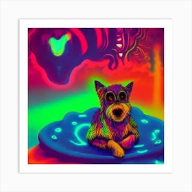 Psychedelic Dog 7 Art Print