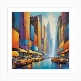 New York City Taxis Art Print Art Print