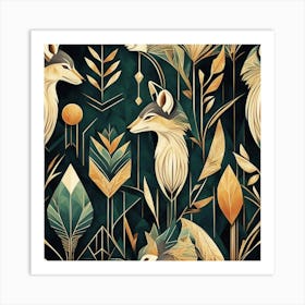 Foxes Art Print