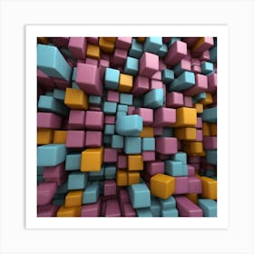 Abstract Cubes 2 Art Print