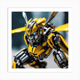 The Protector's Stare: Bumblebee's Focus Art Print