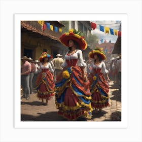 Colombian Festivities Trending On Artstation Sharp Focus Studio Photo Intricate Details Highly (21) Art Print