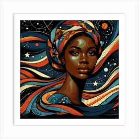 Lyrissa Celestial Portrait Art Print