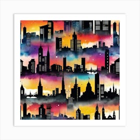 City Skyline 12 Art Print