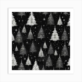 Gothic Inspired Style Christmas Tree Print Art Print