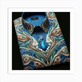A beautiful shirt with a peacock with attractive color and look. Art Print