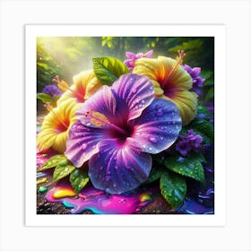 Hibiscus Flowers Art Print