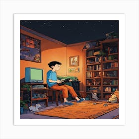 Boy In A Room Art Print