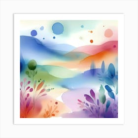 Watercolor Landscape 13 Art Print