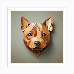 Minimalism, Staffordshire bull terrier head 1 Art Print