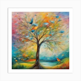 Birds In The Tree Art Print