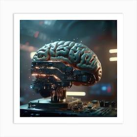 Futuristic Brain 3 Art Print