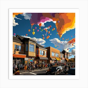 Balloons In The Sky 1 Art Print