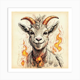 Goat Of Fire 26 Art Print