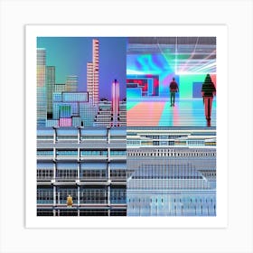 Futuristic Cityscape 2 Art Print