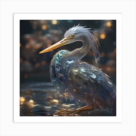 Heron of Glass Art Print