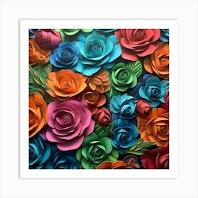 Paper Roses 3 Art Print