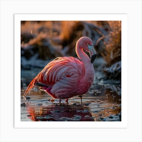 Pink Flamingo 5 Art Print