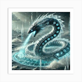 A High Tech, Sci Fi Depiction Of Aquorax, The Hydr Converted Art Print