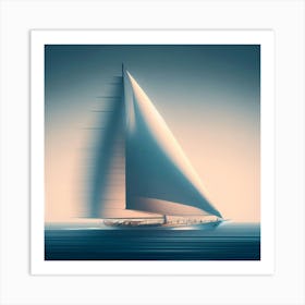 Abstract, A Sailing boat 3 Art Print