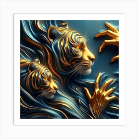 Golden Tiger 2 Art Print