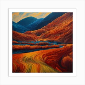 Road To The Mountains Art Print