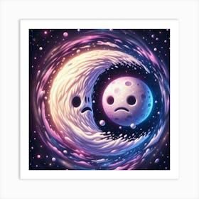 Moon And The Stars Art Print