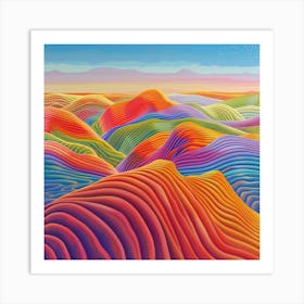 Rainbow Landscape Art Print