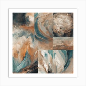 Abstract Clouds ( Bohemian Design ) Art Print